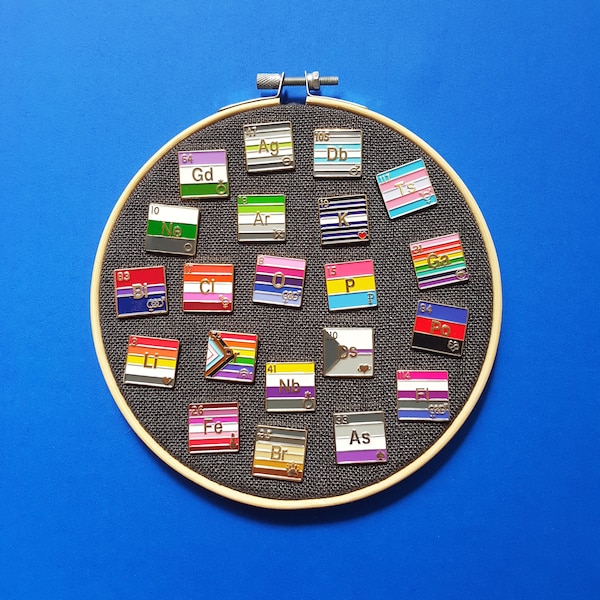 Queer Chemistry Pride Pin - LGBT Badge Subtle Pride Accessory Badge LGBT