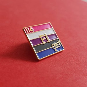 Genderfluid Pride Pin: Queer Chemistry Enamel Badge