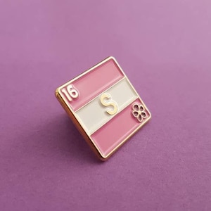 Sapphic Subtle Pride Badge - Lesbian Flag Pride enamel pins - queer chemistry - lgbtqi - lgbt pride