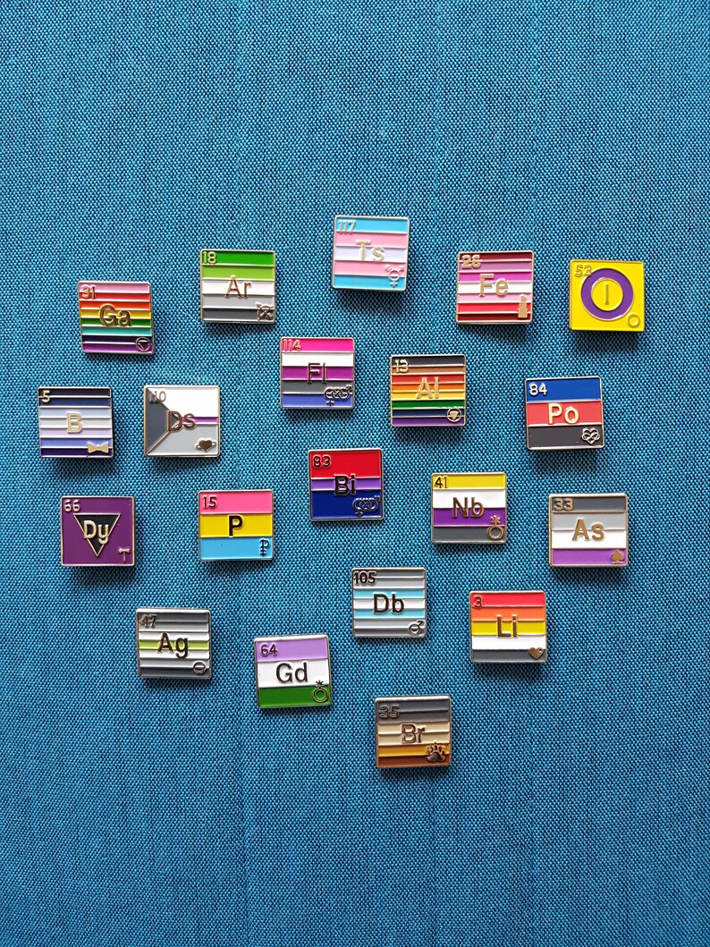 Queer Chemistry Pride Pin Lgbt Badge Subtle Pride Accessory Etsy