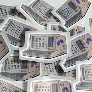 Nonbinary Code Pearlescent Sticker: LGBT Pride, Break the Binary (3 in)