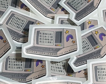 Nonbinary Code Pearlescent Sticker: LGBT Pride, Break the Binary (3 in)