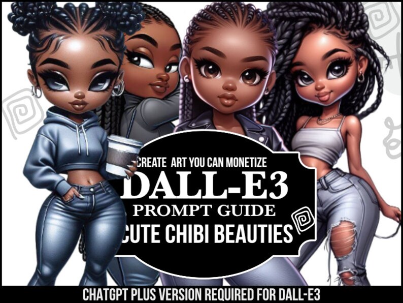 Dall-E3 & ChatGPT v4 Ai Art Prompt Guide | 20 Sample Prompts | Chibi Beauties | Customizable Prompts