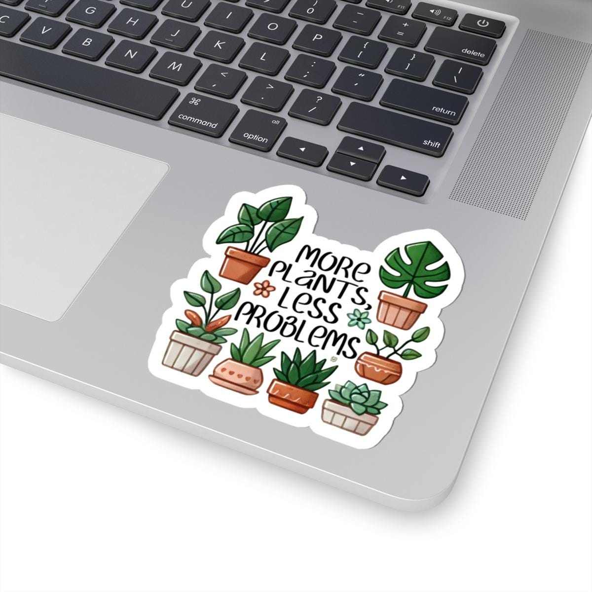 Less Problems Gifgs More Plants Less Problems Sticker Cute Plant Lover Vinyl Decal ...