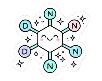 ハッピードーパミン分子ステッカー：かわいい化学、メンタルヘルスギフト