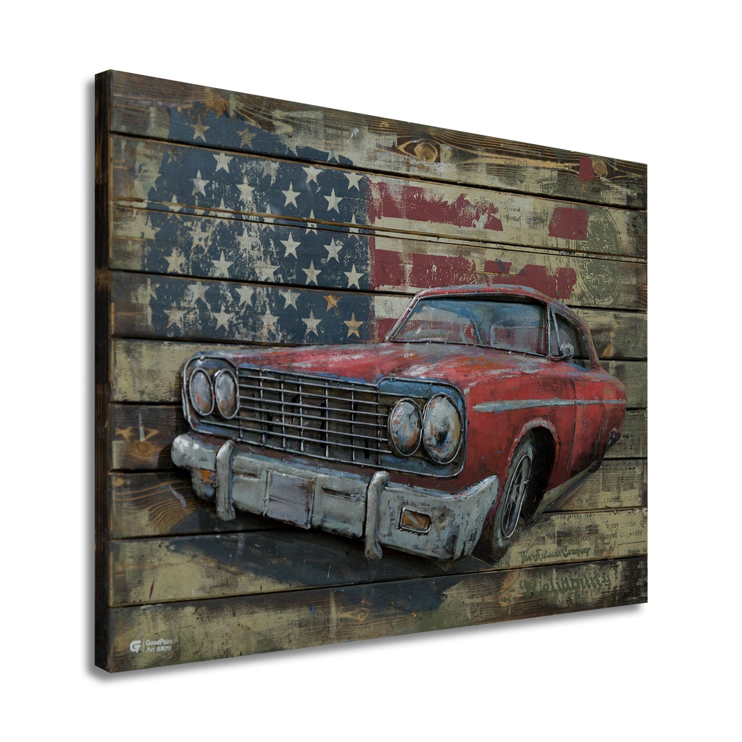Metal Wall art USA Traditional Old Car 3D Wood Home Decor | Etsy