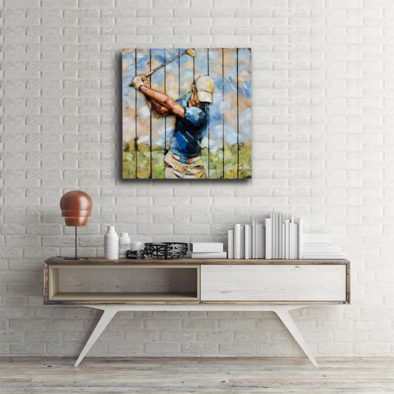 3d Metal Wall Art Home Decor Unique Golf Gift Sculpture Men S Gifts Club Decoration