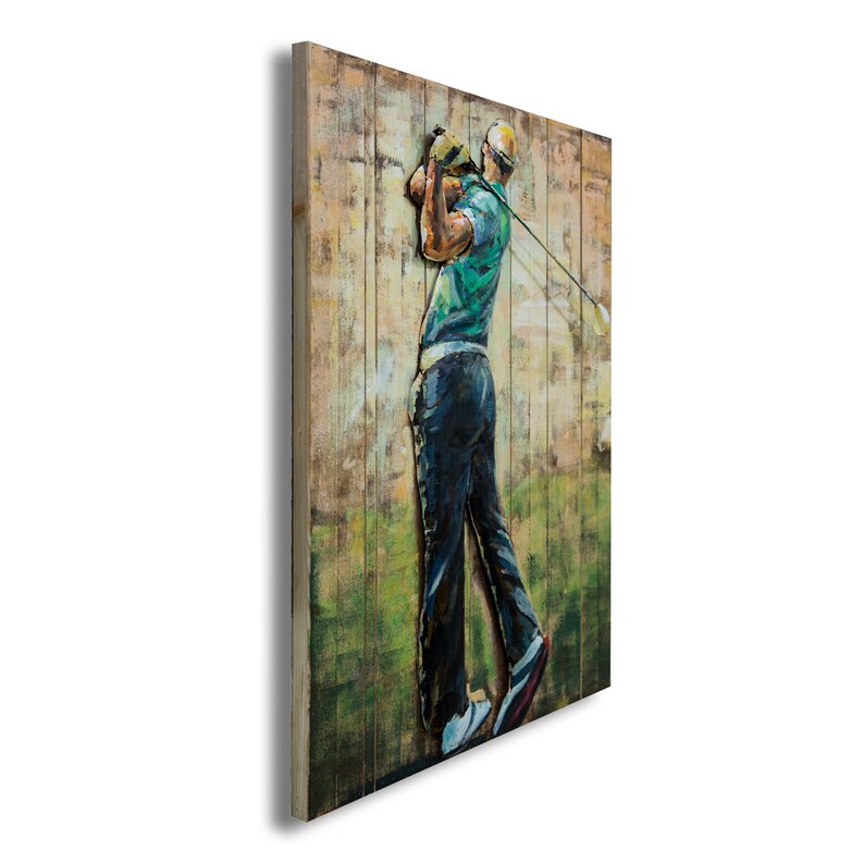 Personalized Golfer Metal Wall Art Golf Painting For Men Etsy