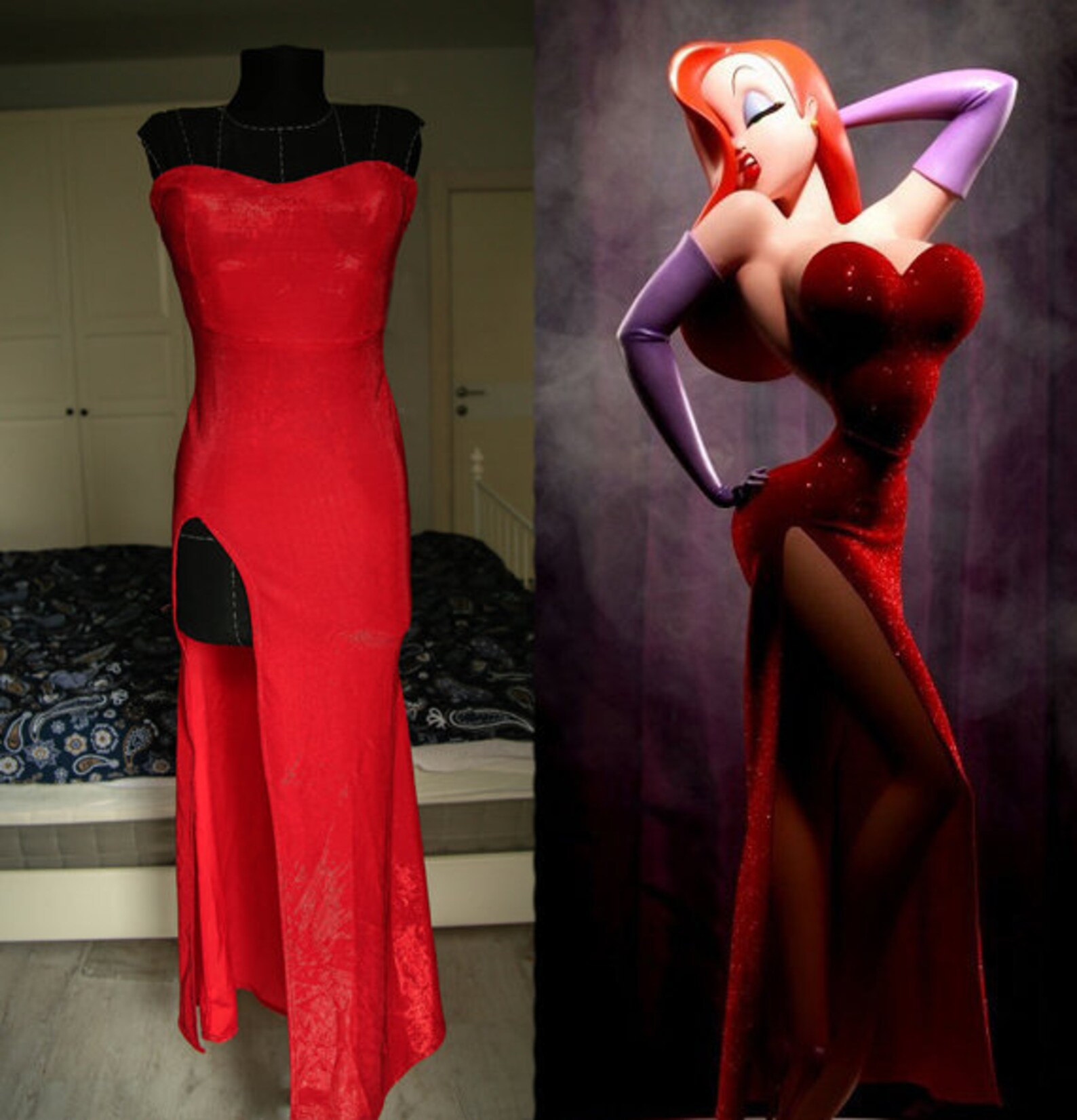 Jessica Rabbit Cosplay Costume Dress Etsy UK