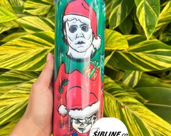 Don’t Be Scary, Be Merry! | Horror Christmas 3D Inflated Skinny Tumbler
