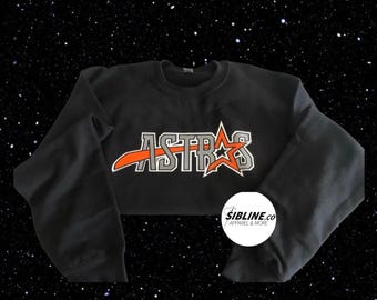 Astros Sweatshirt: Unisex Black Fleece Pullover