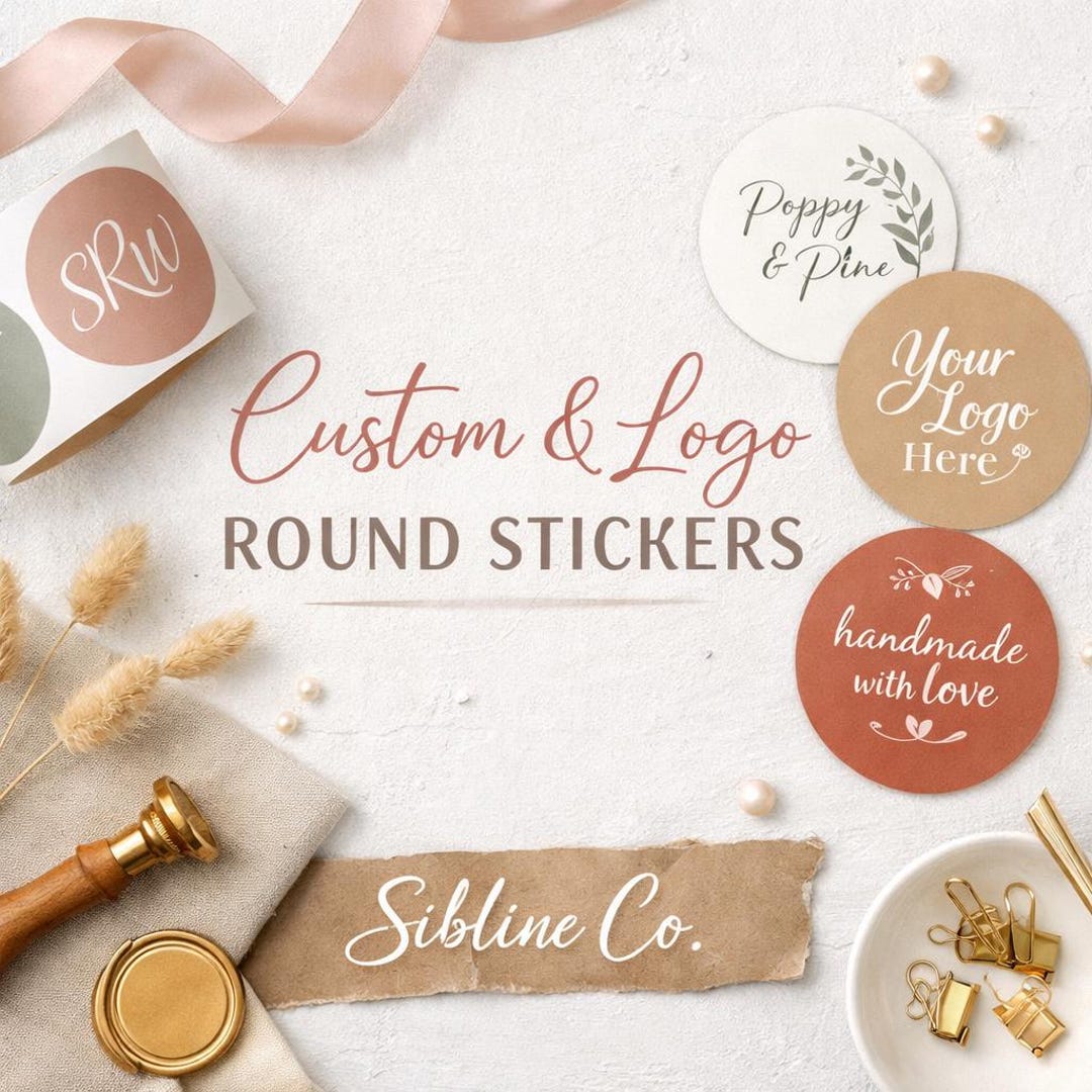 Custom Waterproof Round 2 Inch Stickers | Personalized Logo Stickers ...