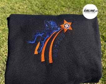 Embroidered Astros Astronaunt Sweatshirt|Hoodie|T-shirt
