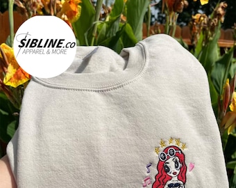 Embroidered KG Mermaid Crewneck Hoodie| Baddie Bichota Siren