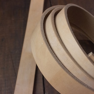 J&FJ Baker VegTan Harness Strap Natural | 1.5&quot; Leather Strap | J FJ Bakers Oak Bark Tanned