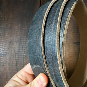 Oak Bark Bridle Strap Black | 1.5&quot; Leather Strap | J&FJ Baker Oak Bark Tanned