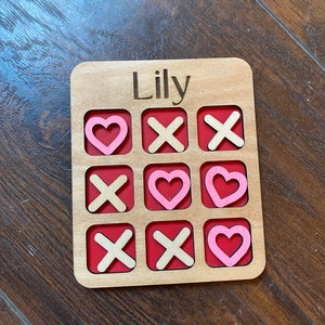 Personalized Wooden Tic Tac Toe Game Set