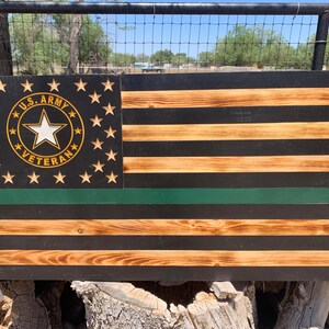 Flaga weterana armii amerykańskiej, armia, patriotyczny, służby zbrojne, weteran, Ameryka, flagi, weteran armii Stanów Zjednoczonych, honor.