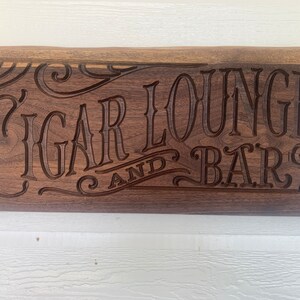 Cigar Lounge and Bar sign, Man Cave, Bar, Cigar, Porch, sign, house warming gift, new house gift, wall decor,