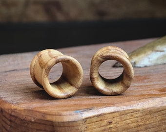 Plugs thin tunnels 10mm olive wood