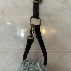 Leather Horse Halter Towel Holder