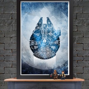 STRATA STRIKE | Millennium Falcon - Star Wars X-Wing Poster Lustre Print