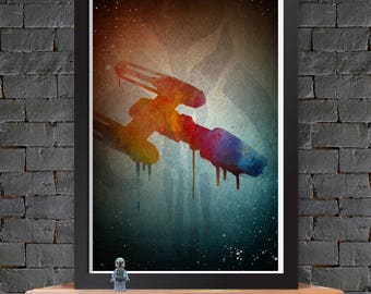 STRATA STRIKE | Y-Wing - Star Wars X-Wing Poster Lustre Print