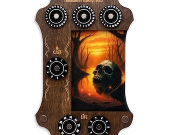 MTG Commander Zone Tray: Kona Wood & Acrylic Dials - Strata Strike - Swamp