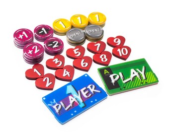 STRATA STRIKE | Kompatibel mit Cataclysm Arcade | 32 farbige Acryl-Spielsteine – Set – Doppelseitig