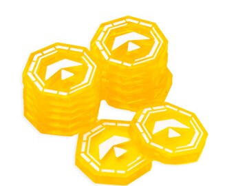 Shatterpoint Hunker Tokens: Transparent Acrylic, Laser-Cut, 12-Piece Set