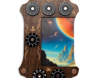 MTG Commander Zone Tray: Kona Wood & Acrylic Dials - Strata Strike