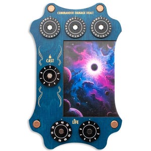 MTG Commander EDH Command Zone Tray w/ Acrylic Dials - Magic: the Gathering Compatible Blue & Acrylic Astral Recall | Strata Strike