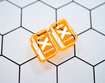 STRATA STRIKE | Star Wars Unlimited compatible | Epic Action Transparent Acrylic Tokens – Single-Sided - Set of 2