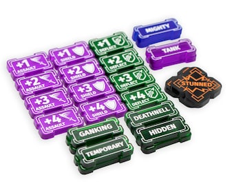 STRATA STRIKE | Riftbound TCG compatible | Keyword Reminder Transparent Acrylic Tokens – 26 Single-Sided Set