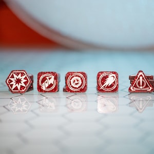 Red Glitter Acrylic Tokens: X-Wing Game Accessories