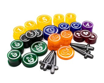 STRATA STRIKE | Slay the Spire Compatible Acrylic Token Sets - Single-Sided