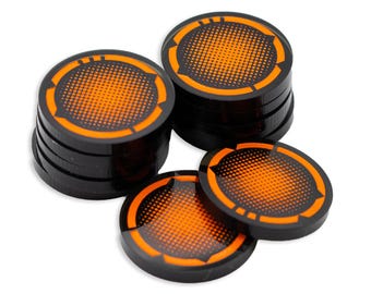 Shatterpoint Objective Tokens: Transparent Acrylic, Laser-Cut (Set of 12