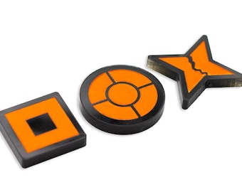 Shatterpoint Objective Markers: Transparent Acrylic Tokens - Laser-Cut