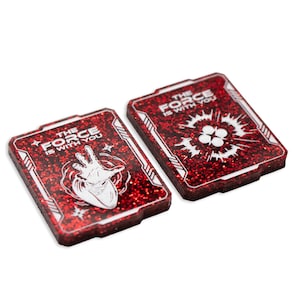 STRATA STRIKE | Star Wars Unlimited compatible | 2 Red Force Glitter Acrylic Tokens – Single-Sided