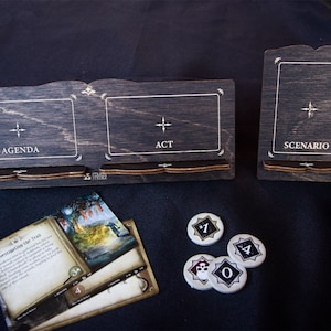Soporte para exhibir actos, agendas y escenarios de STRATA STRIKE/Arkham Horror LCG/Kona Color