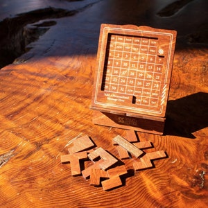 STRATA STRIKE | Wooden Calendar Puzzle - Daily Mindful Exercise - Cognac