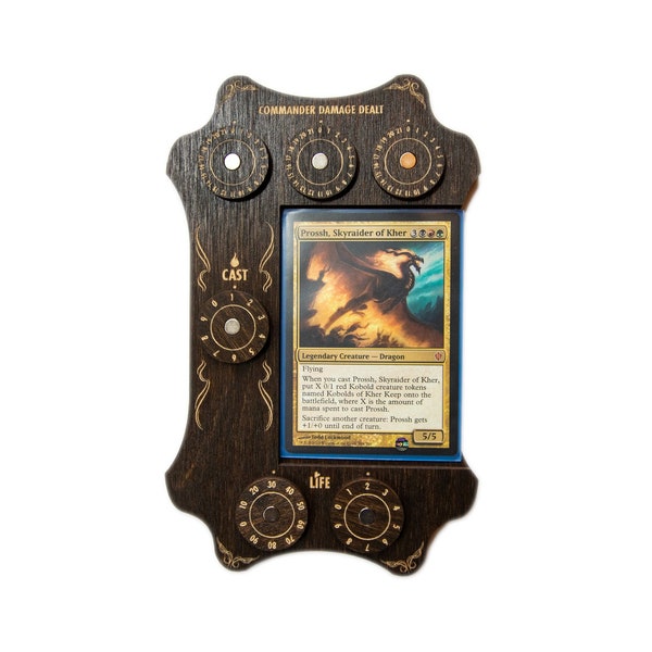 STRATA STRIKE | Commander Command Zone Tray with Dial Counters - MTG Magic The Gathering Compatible - Kona Color