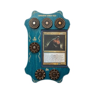 STRATA SLAG | Commander Command Zone-lade met wijzerplaten - MTG Magic The Gathering-compatibel - blauw en Kona-kleur