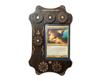 Kona Wood MTG Commander Zone Tray with Dial Counters - Strata Strike