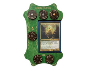 STRATA STRIKE | Commander Command Zone Tray with Dial Counters - MTG Magic The Gathering Compatible - Green & Kona Color