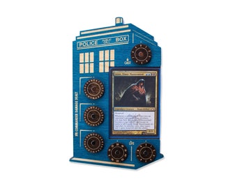 STRATA STRIKE | Police Box Commander Command Zone Tray w/ Dial Counters - MTG Compatible - Blue & Kona Color