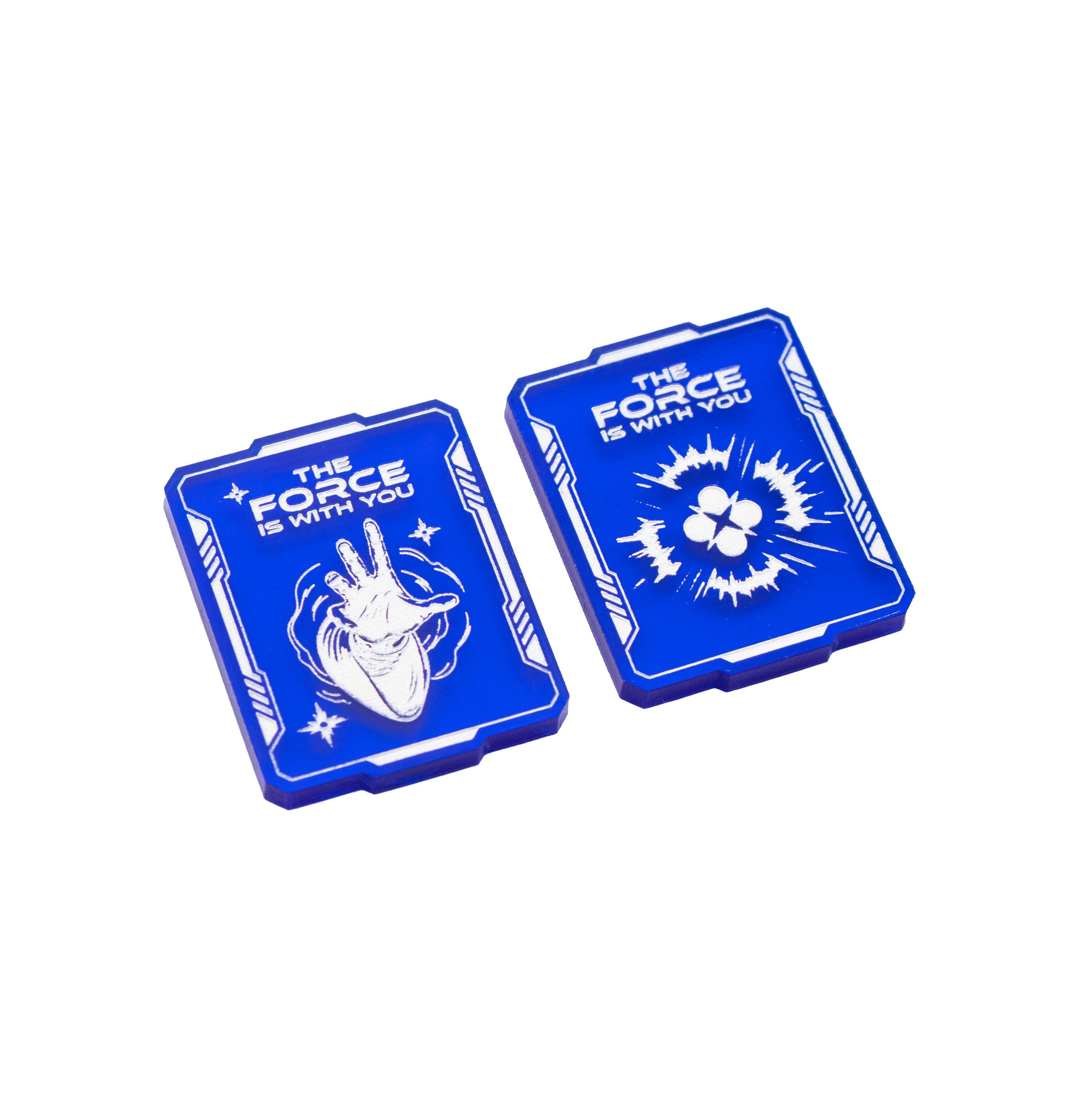 STRATA STRIKE | Star Wars Unlimited compatible | 2 Blue Force Transparent Acrylic Tokens – Single-Sided