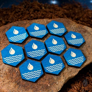 STRATA STRIKE | Terraforming Mars - Set of 9 Ocean Tiles