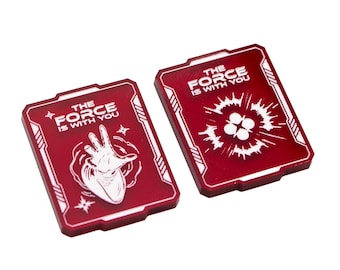 STRATA STRIKE | Star Wars Unlimited compatible | 2 Red Force Transparent Acrylic Tokens – Single-Sided