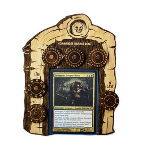 Kona Wood MTG Zombie Commander Tray with Dial Counters - Strata Strike